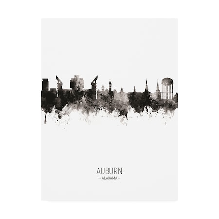 Trademark Fine Art Michael Tompsett 'Auburn Alabama Skyline Portrait II' Canvas Art, 18x24 MT03220-C1824GG